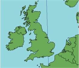 Abbildung des Great Britain National Grid-Koordinatensystems