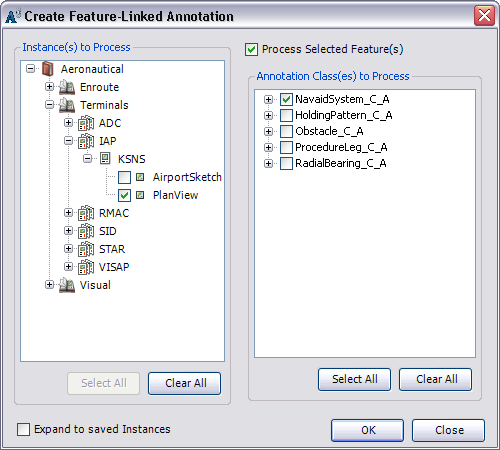 Create Feature-Linked Annotation dialog box