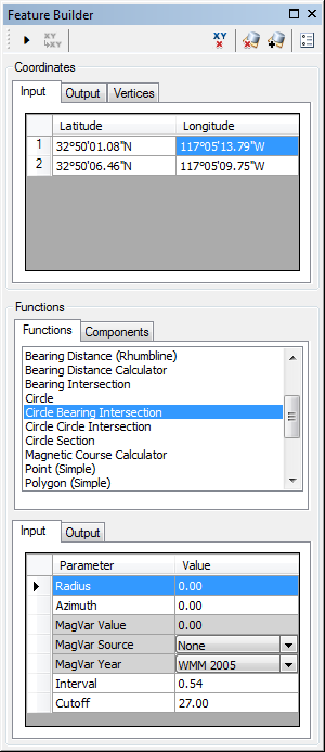 Feature Builder window