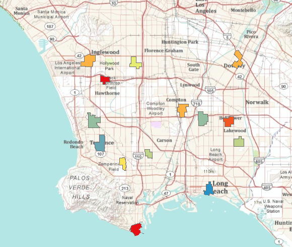 Predicted obesity rates for fifth grade students in missing school zones