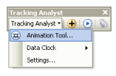Auswählen des Animations-Werkzeugs aus der Dropdown-Liste "Tracking Analyst"