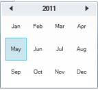 Calendar Date: pick a month