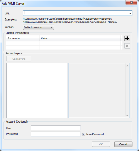 Festlegen der Eigenschaften des WMS-Servers