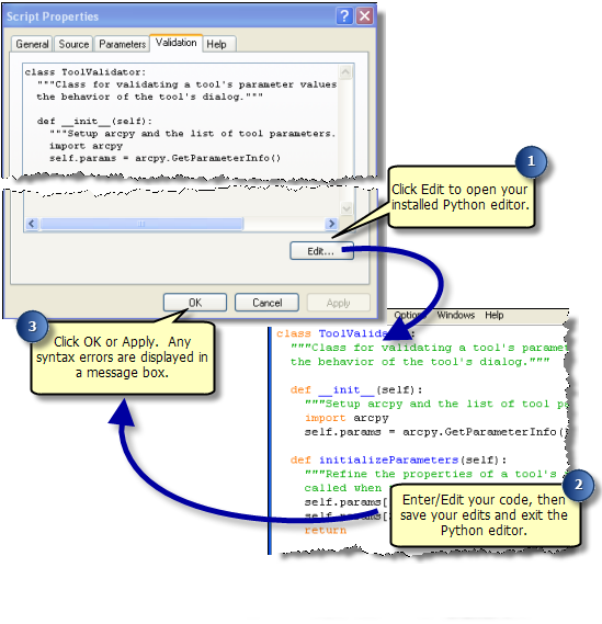 Eingeben von ToolValidator-Code