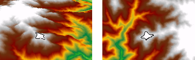 3D-Grafik-Konturlinien, die zwischen