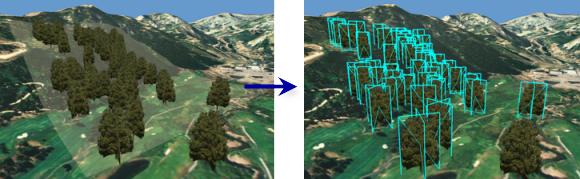 Feature-Auswahl nach drapiertem Envelope in ArcGlobe