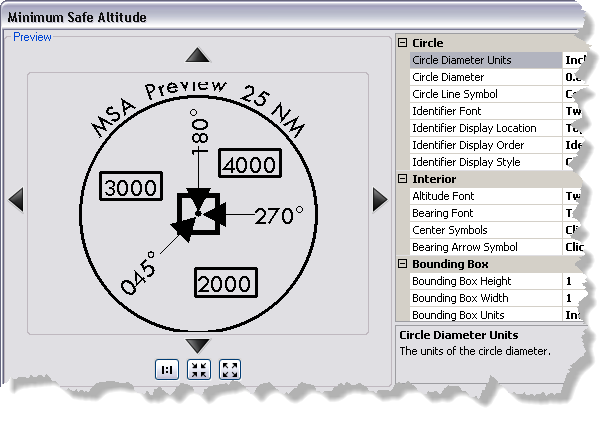 Minimum Safe Altitude dialog box