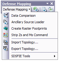 Defense Mapping toolbar in ArcCatalog