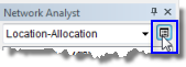 Die Schaltfläche "Layer-Eigenschaften" im Fenster "Network Analyst"