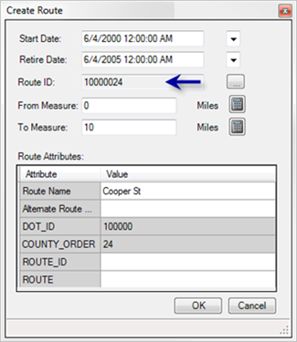 Route ID of the original route