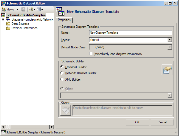 New Schematic Diagram Template - Properties tab initial content