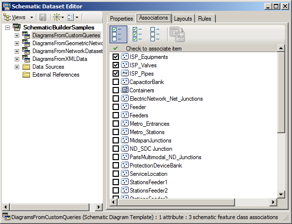 diagram template's Associations tab - initial