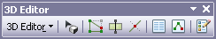 Die Werkzeugleiste "3D-Editor" in ArcGlobe Die Werkzeugleiste "3D-Editor" in ArcGlobe
