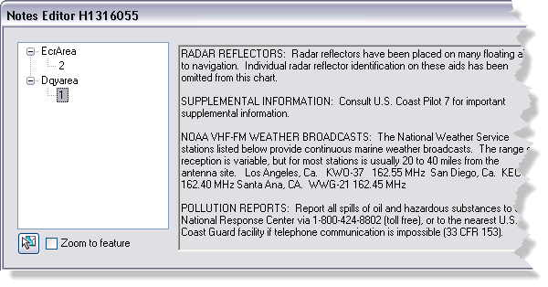 The Notes Editor dialog box The Notes Editor dialog box
