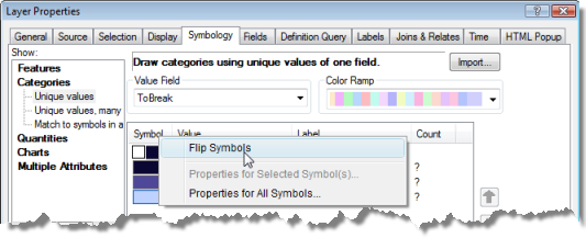 Klicken auf "Symbolreihenfolge umkehren" Klicken auf "Symbolreihenfolge umkehren"