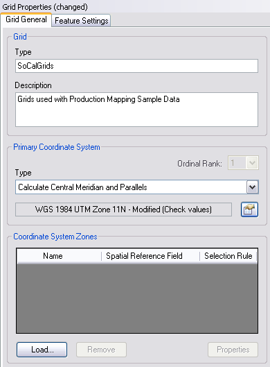 Grid General tab Grid General tab
