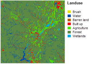 Eingabe-Raster mit Landnutzungsarten Eingabe-Raster mit Landnutzungsarten
