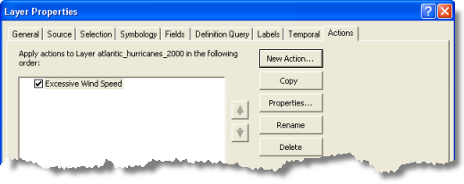 Die neue Aktion wird im Listenfeld angezeigt. Die neue Aktion wird im Listenfeld angezeigt.