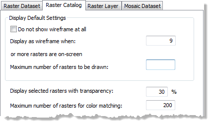 Raster-Optionen und Raster-Katalog (Registerkarte)