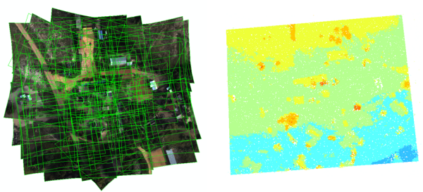 Angepasstes Mosaik-Dataset und LAS-Dataset