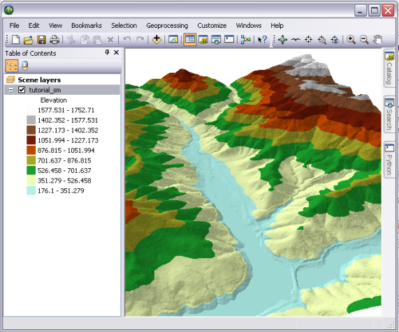 Terrain-Layer in ArcScene als Raster