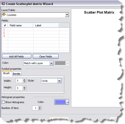 Assistent "Scatterplotmatrix erstellen"