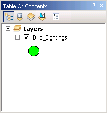 Einrichten der Symbolisierung für den Layer "Bird_Sightings"