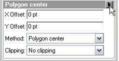 Pfeil für Mittelpunkt des Polygons