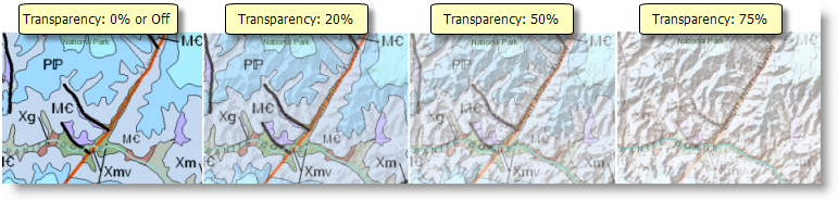 Layer-Transparenz in ArcMap