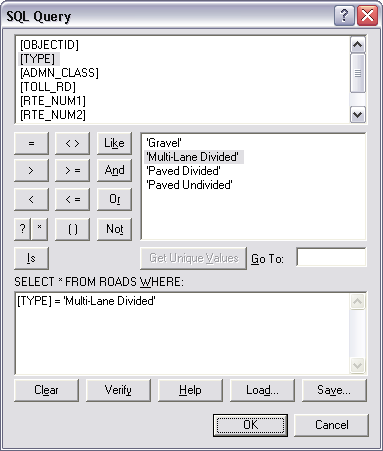 Dialogfeld "SQL-Abfrage"