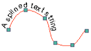 Hinzufügen von Text entlang einer geschwungenen Linie