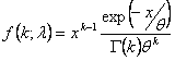 1. Formel für die Gamma-Verteilung