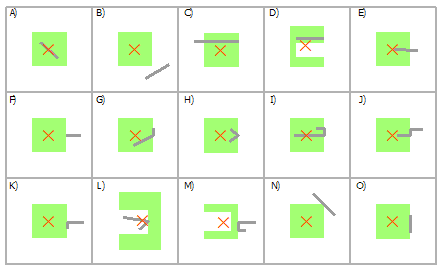 Auswählen eines Polygons anhand einer Linie