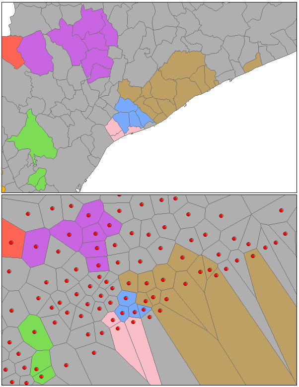 Beispiel für Delaunay-Triangulation