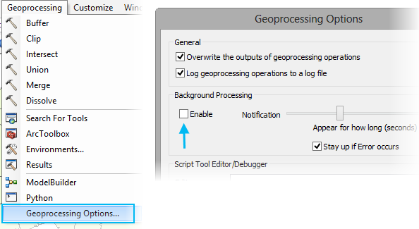 Disable background processing