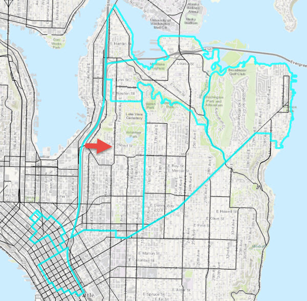 Choosing the second street for a bike lane