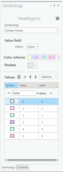 Choosing the Unique Values symbology and color scheme