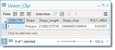 Adding a field to the attribute table with the Add Geometry Attribute option