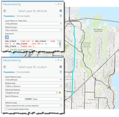 Selecting the third bike lane