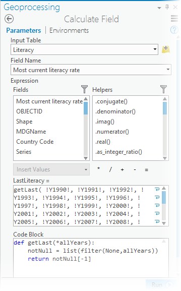 Using Python with the Calculate Field tool