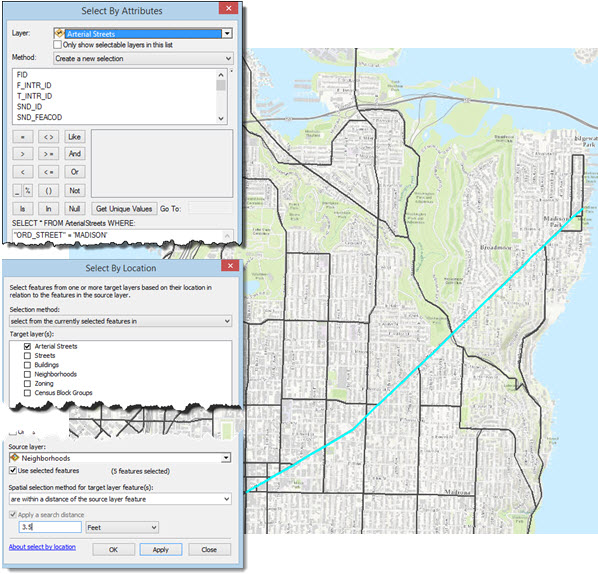 Selecting the first bike lane