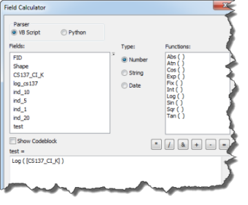 Field calculator