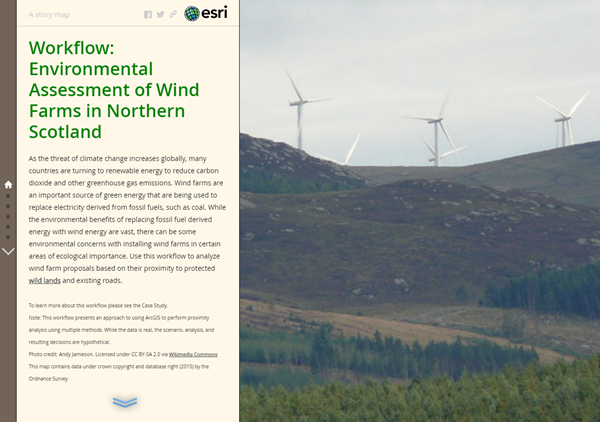 The Environmental Assessment of Wind Farms in Northern Scotland Story Map