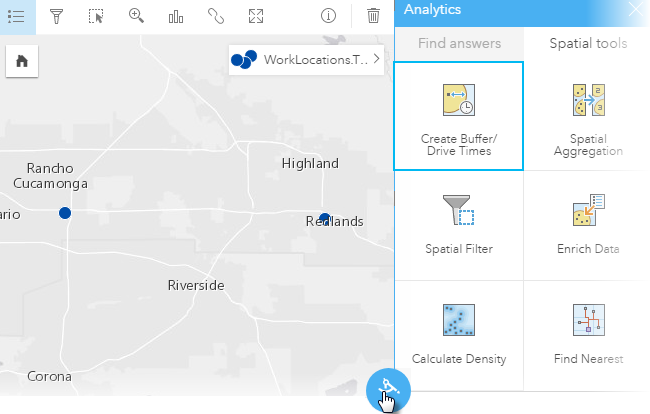 Accessing the analytics tools