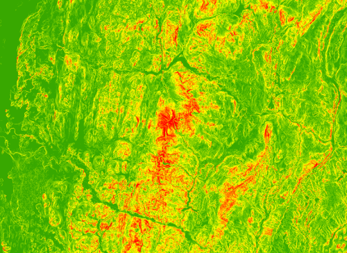 Resulting slope map