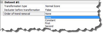 Order of trend removal
