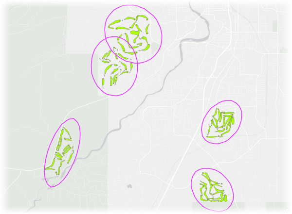 Most golf courses are elliptical