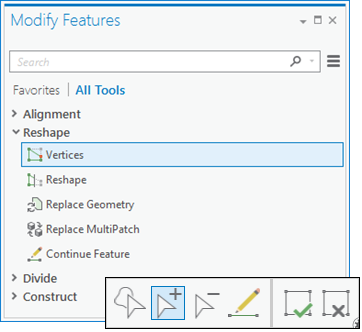 The Modify Features pane.