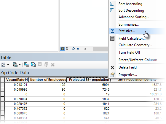 Field statistics