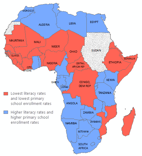 Literacy and primary school enrollment